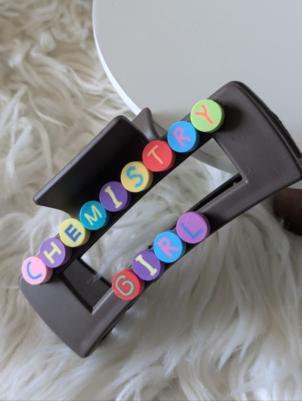 Chemistry Girl Hair Clip Claw Style Handcrafted | NWT